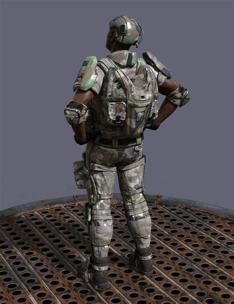 Colonial Forces Add On For Tactical Assault Outfit For Genesis 8 Males Daz 3d
