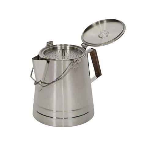 Stansport Stainless Steel Percolator Coffee Pot 18 Cup