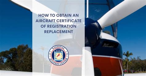 How To Obtain An Aircraft Certificate Of Registration Replacement
