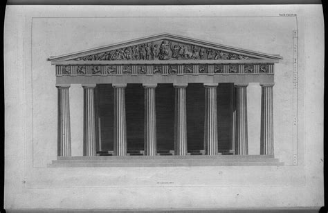 The Elevation Of The Portico Of The Parthenon Parthenon