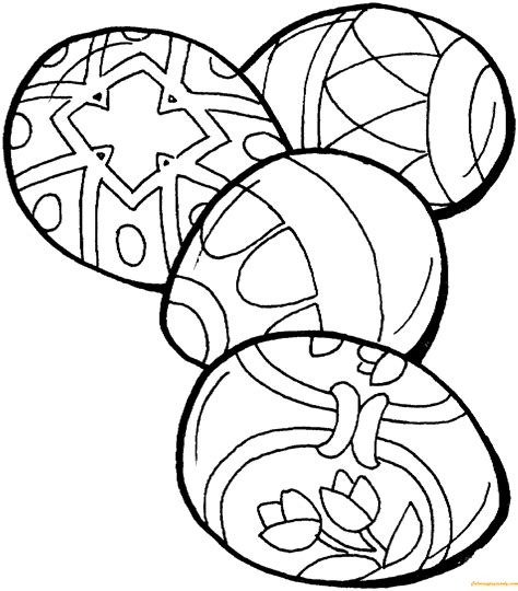 Because of the size of this set, it is free exclusively for real life at home email. Four Easter Eggs Coloring Page - Free Coloring Pages Online