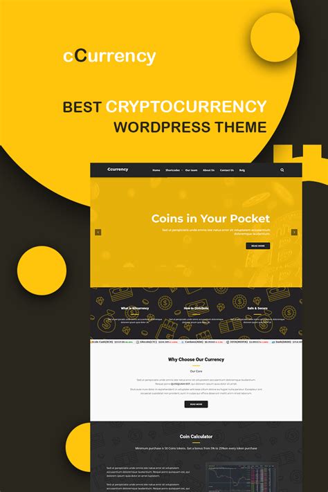 This template features many sample pages like the cryptocurrency exchange page, initial coin exchange, various reports, etc which are essential when developing cryto applications. cCurrency Cryptocurrency WordPress Theme (avec images)