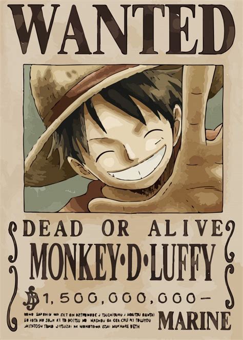 One Piece Wanted Anime Manga Poster Print Metal Posters Displate One Piece Anime Zoro