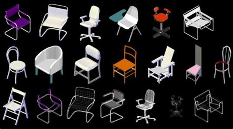 Office Chairs 3d Dwg Model For Autocad Designs Cad