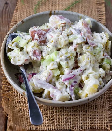 Enjoy This Creamy Vegan Dill Potato Salad Red Potatoes Boiled And