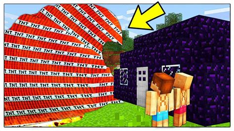 Onda Gigante Di Tnt Contro Base Di Ossidiana Minecraft Ita Youtube