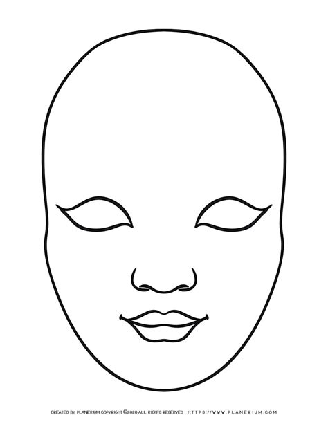 Face Mask Template Planerium