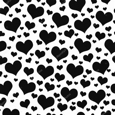 Heart Pattern Wallpaper Black And White