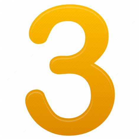 Three Yellow Math Number Calculate Mathematics Numbers Icon