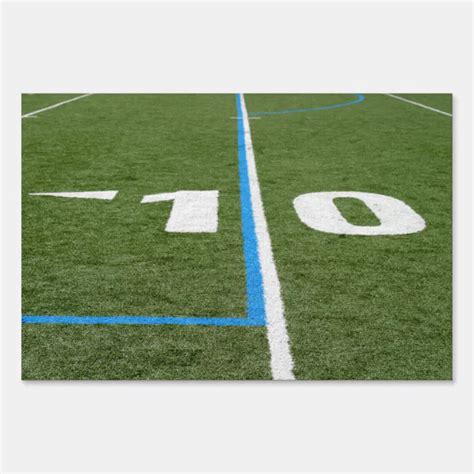 Football Field Ten Yard Sign Zazzle