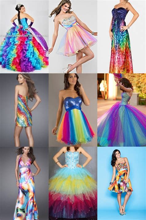 Pin By Clo Clo On Prom Dresses Rainbow Dress Nice Dresses Rainbow