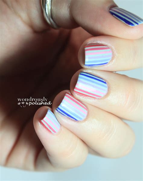 Wondrously Polished 31 Day Nail Art Challenge Day 12 Stripes