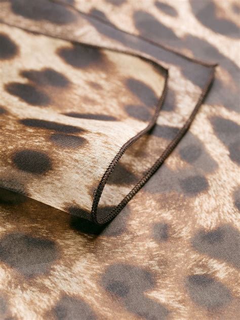 dolce and gabbana pussy bow leopard print organza blouse farfetch
