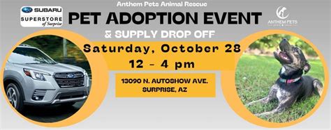 Join Us At The Subaru Pet Adoption Event Anthem Pets