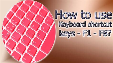 How To Use Function Shortcut Keys F1 F8 F1 To F8 Hindi Urdu