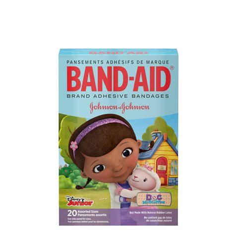 Band Aid Brand Adhesive Bandages Doc Mcstuffins Assorted Sizes 20 Ct