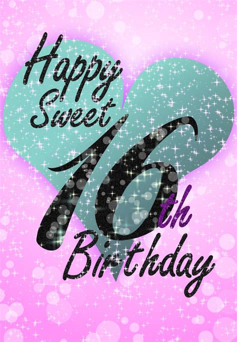 Sweet Sixteen Birthday Cards Free Printable
