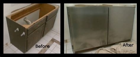 Yes contact paper is the best to use. Fix my Cabinet » How to Cover Cabinets With Stainless Steel