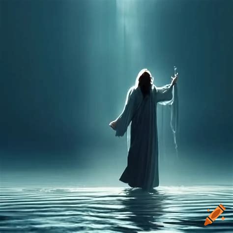 Illustration Of Jesus Walking On Water On Craiyon