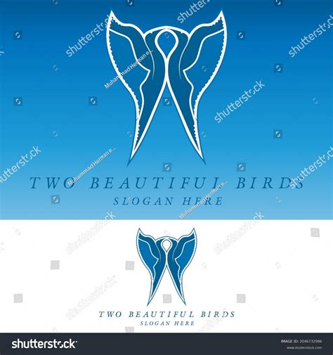 Two Birds Logo Design Can Be Stock Vector Royalty Free 2046732986