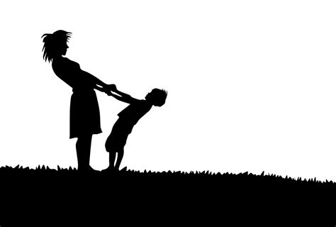 286 Mother Child Silhouette Svg Svg Png Eps Dxf File