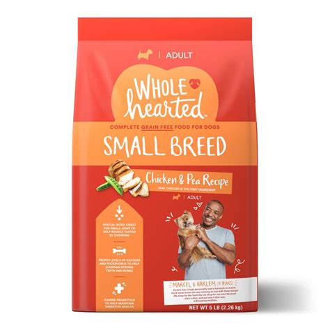 Priced for every budget, wholehearted® lets you feed them from the heart with the highest quality wet and dry food. WholeHearted Grain Free Small-Breed Chicken and Pea Recipe ...