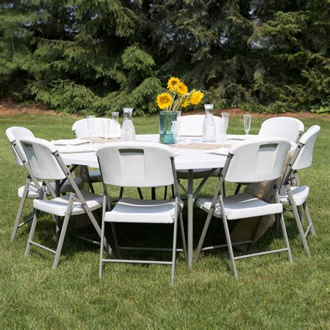 Make sure you directly search for the type of table you are looking for. Round Folding Table, 72" Heavy Duty Plastic, White Granite ...