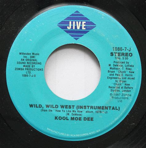 Kool Moe Dee 45 Rpm Wild Wild West Instrumental Wild Wild West