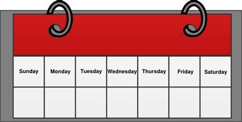 Calendar Days Of The Week Clipart Clip Art Library