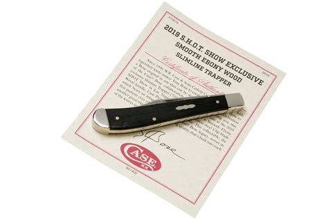 Case Smooth Ebony Slimline Trapper 10674 Ss 2019 Shot Show Exclusive