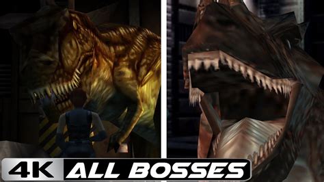 Dino Crisis 1 And 2 All Bosses Encountersbattles 4k Youtube