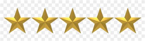 5 Star Rating 5 Golden Stars Png Free Transparent Png Clipart