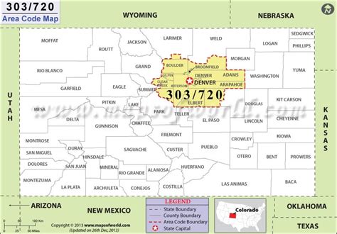 303 Area Code Map Where Is 303 Area Code In Colorado