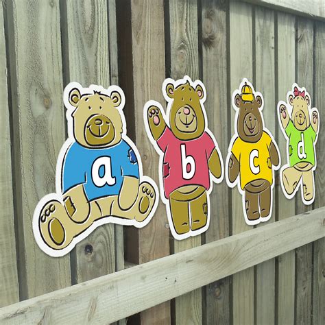 The Snuggle Teds Alphabet Signs Set Alphabet School Signs Charlie