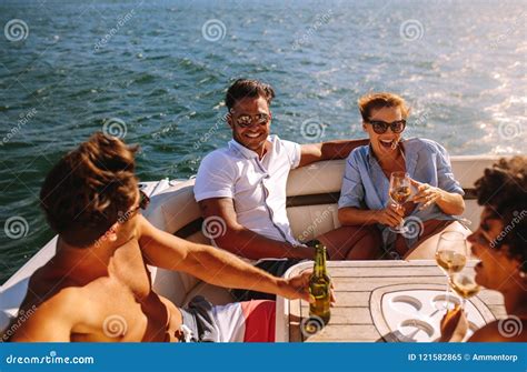Young People Partying On A Boat Stock Image Image Of Women Luxury 121582865