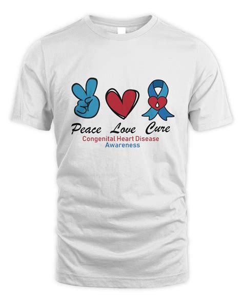 Rd Peace Love Cure Congenital Heart Disease Shirt Heart Disease