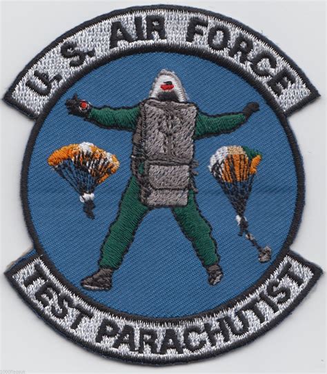 Usaf United States Air Force Test Parachutist Embroidered Patch Badge