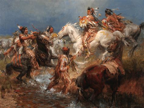 A Clash Between The Crow And Sioux By Andy Thomas Double Click On Image To Enlarge