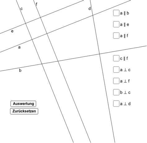Die aufgabe ist aus dem mathebuch unseres sohnes (5. Parallele und senkrechte Geraden erkennen - GeoGebra