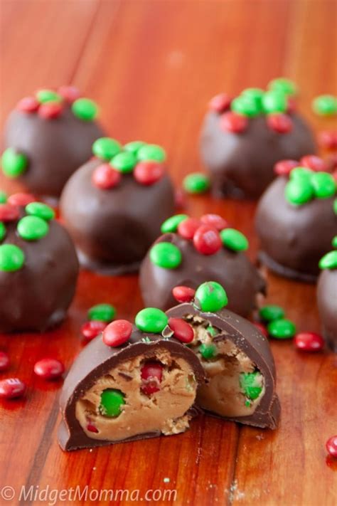 Holiday Mandm Chocolate Peanut Butter Balls Midgetmomma
