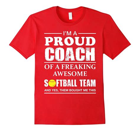 Proud Softball Coach Shirt T For Softball Coaches 4lvs