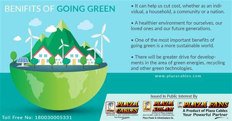 Benefits Of Going Green Contact Us For More Details Phone 91 11