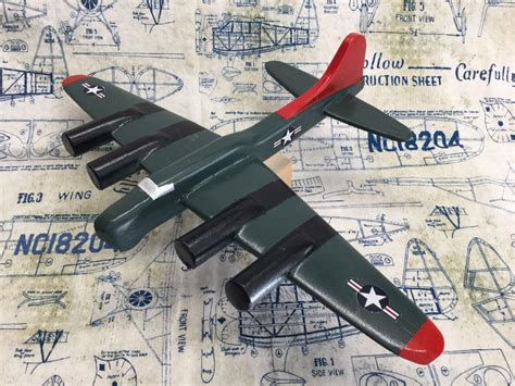 Handcrafted Wooden B 17 Flying Fortress Toy Plane By Raftoys On Etsy