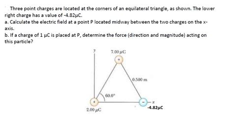 Answered Three Point Charges Are Located At The Bartleby