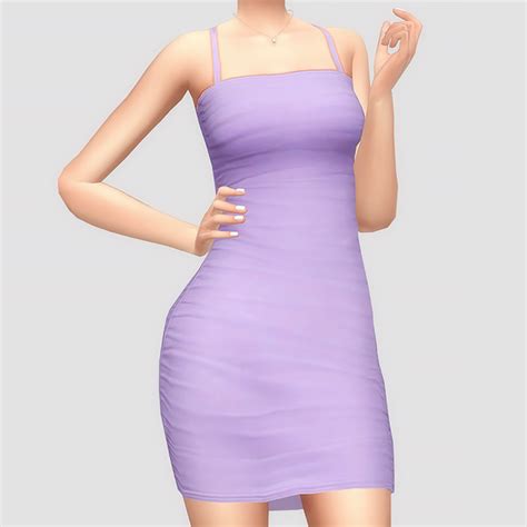 Bodycon Ruched Dress Female Create A Sim The Sims 4