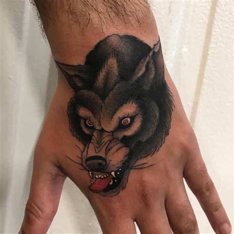 Wolf Hand Tattoos For Men