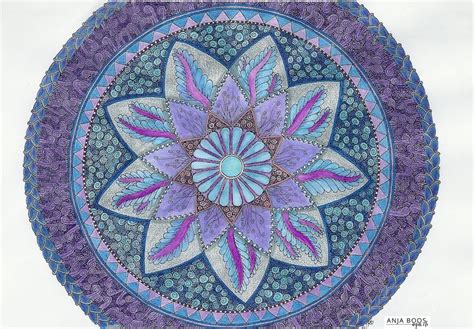 Blumenstern Anjas Mandala Und Illustration