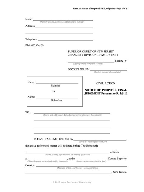 Proposed Judgement Form Fill Online Printable Fillable Blank