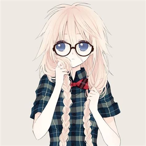 Anime Girl With Glasses Anime ♥ Pinterest Girls With Glasses Anime Girls And Kawaii