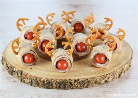 Here are 12 of our favorite christmas appetizer recipes. Rudolf Reindeer Tortilla Roll-Ups | Recipe | Kids party snacks, Appetizers for kids, Healthy ...